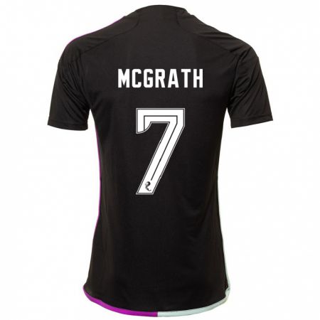 Kandiny Herren Jamie Mcgrath #7 Schwarz Auswärtstrikot Trikot 2023/24 T-Shirt