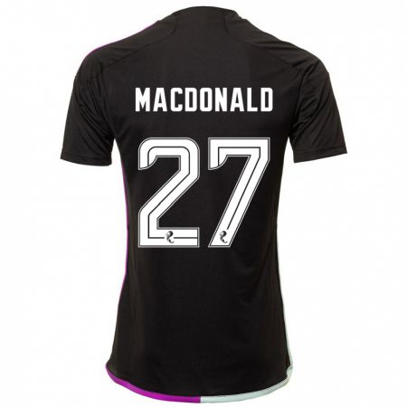 Kandiny Herren Angus Macdonald #27 Schwarz Auswärtstrikot Trikot 2023/24 T-Shirt