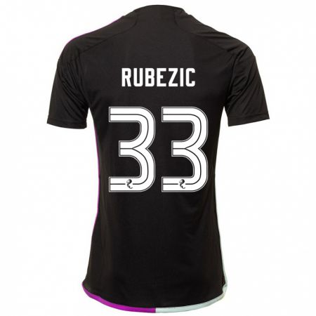 Kandiny Herren Slobodan Rubezic #33 Schwarz Auswärtstrikot Trikot 2023/24 T-Shirt