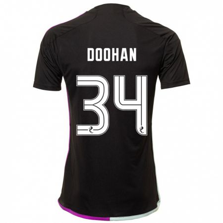 Kandiny Herren Ross Doohan #34 Schwarz Auswärtstrikot Trikot 2023/24 T-Shirt