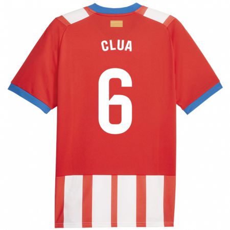 Kandiny Damen Silvi Clua #6 Rot-Weiss Heimtrikot Trikot 2023/24 T-Shirt