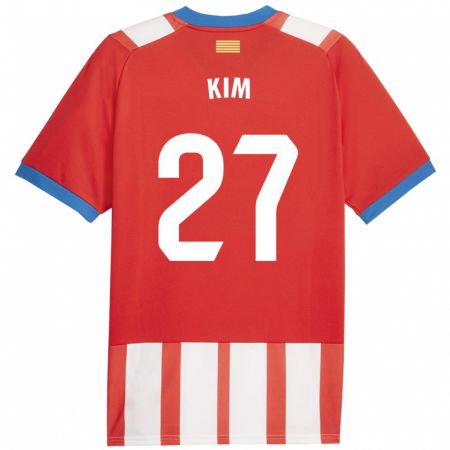 Kandiny Damen Min-Su Kim #27 Rot-Weiss Heimtrikot Trikot 2023/24 T-Shirt