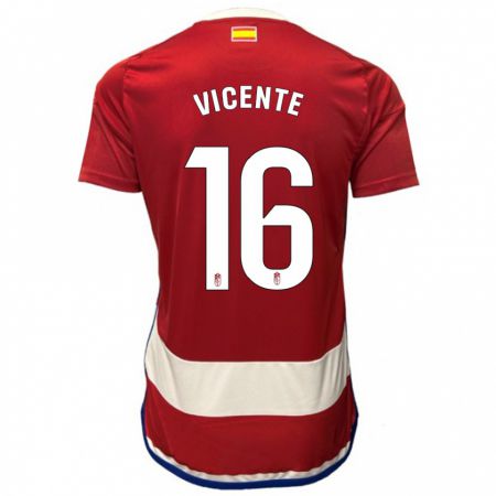 Kandiny Damen Nerea Vicente #16 Rot Heimtrikot Trikot 2023/24 T-Shirt