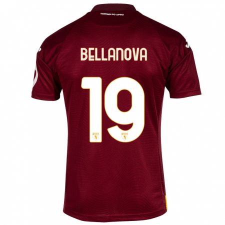 Kandiny Damen Raoul Bellanova #19 Dunkelrot Heimtrikot Trikot 2023/24 T-Shirt
