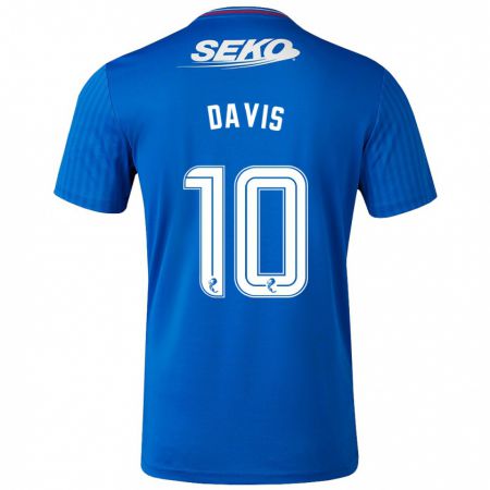 Kandiny Damen Steven Davis #10 Blau Heimtrikot Trikot 2023/24 T-Shirt