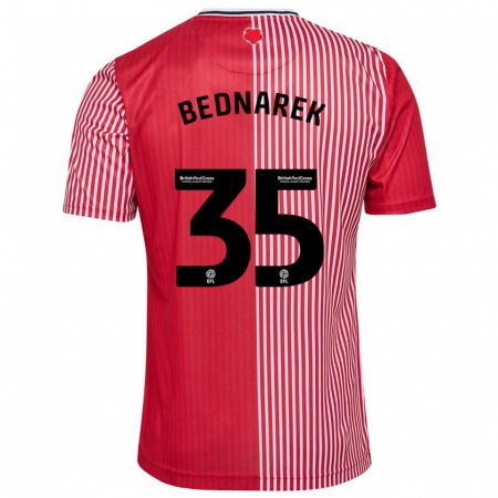 Kandiny Damen Jan Bednarek #35 Rot Heimtrikot Trikot 2023/24 T-Shirt
