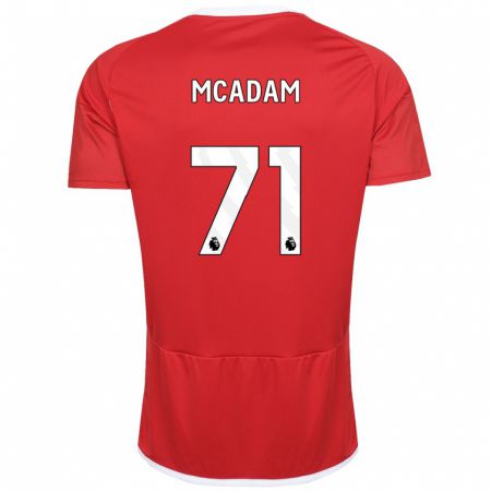 Kandiny Damen Kyle Mcadam #71 Rot Heimtrikot Trikot 2023/24 T-Shirt