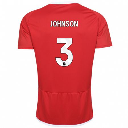 Kandiny Damen Nat Johnson #3 Rot Heimtrikot Trikot 2023/24 T-Shirt