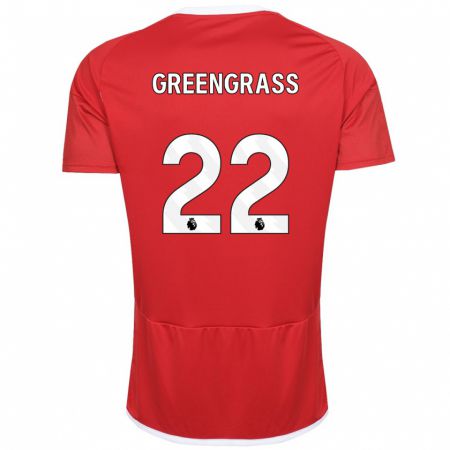 Kandiny Damen Charlotte Greengrass #22 Rot Heimtrikot Trikot 2023/24 T-Shirt