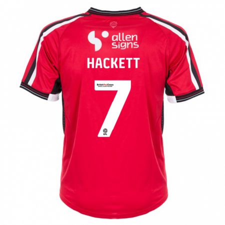 Kandiny Damen Reeco Hackett #7 Rot Heimtrikot Trikot 2023/24 T-Shirt