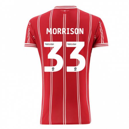 Kandiny Damen Elijah Morrison #33 Rot Heimtrikot Trikot 2023/24 T-Shirt