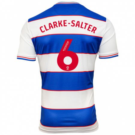 Kandiny Damen Jake Clarke-Salter #6 Weiß Blau Heimtrikot Trikot 2023/24 T-Shirt