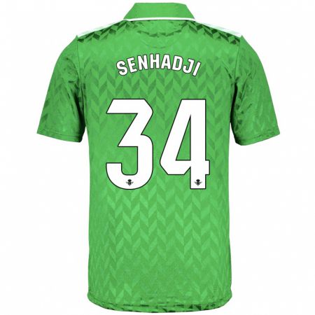 Kandiny Damen Yanis Senhadji #34 Grün Auswärtstrikot Trikot 2023/24 T-Shirt