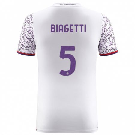 Kandiny Damen Christian Biagetti #5 Weiß Auswärtstrikot Trikot 2023/24 T-Shirt