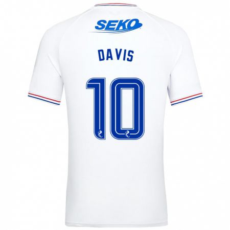 Kandiny Damen Steven Davis #10 Weiß Auswärtstrikot Trikot 2023/24 T-Shirt