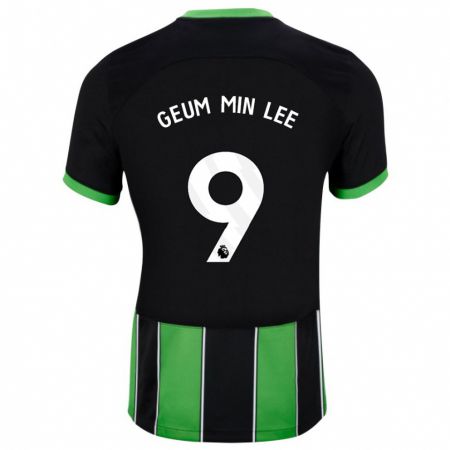 Kandiny Damen Lee Geum-Min #9 Schwarz Grün Auswärtstrikot Trikot 2023/24 T-Shirt