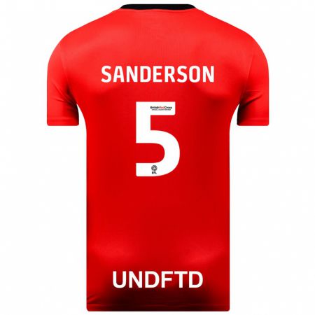 Kandiny Damen Dion Sanderson #5 Rot Auswärtstrikot Trikot 2023/24 T-Shirt