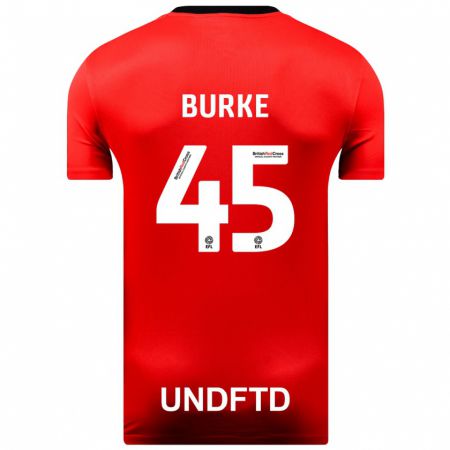Kandiny Damen Oliver Burke #45 Rot Auswärtstrikot Trikot 2023/24 T-Shirt