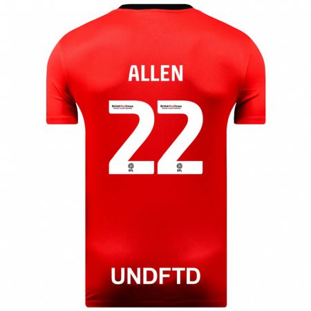 Kandiny Damen Remi Allen #22 Rot Auswärtstrikot Trikot 2023/24 T-Shirt