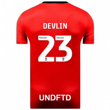Kandiny Damen Charlotte Devlin #23 Rot Auswärtstrikot Trikot 2023/24 T-Shirt