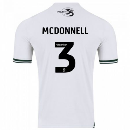 Kandiny Damen Rosie Mcdonnell #3 Weiß Auswärtstrikot Trikot 2023/24 T-Shirt