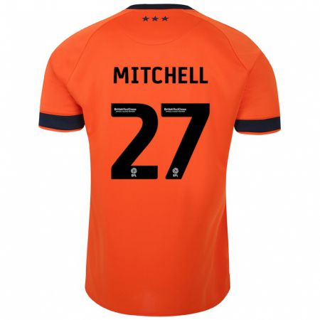 Kandiny Damen Leah Mitchell #27 Orangefarben Auswärtstrikot Trikot 2023/24 T-Shirt