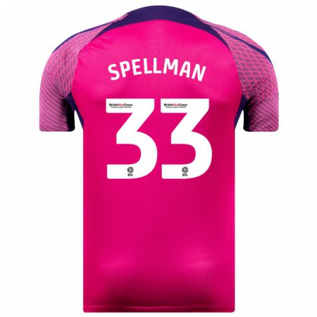 Kandiny Damen Michael Spellman #33 Lila Auswärtstrikot Trikot 2023/24 T-Shirt