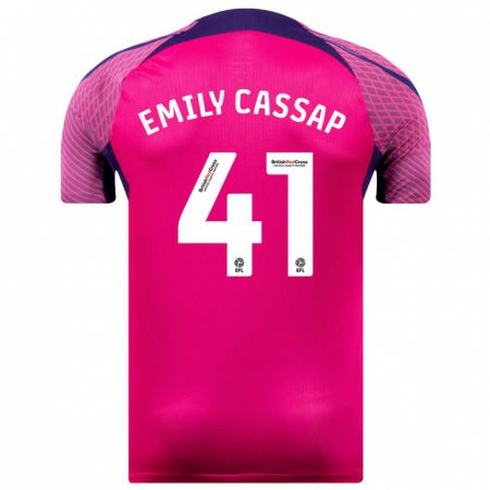 Kandiny Damen Emily Cassap #41 Lila Auswärtstrikot Trikot 2023/24 T-Shirt