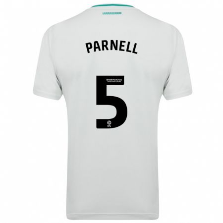 Kandiny Damen Rosanna Parnell #5 Weiß Auswärtstrikot Trikot 2023/24 T-Shirt