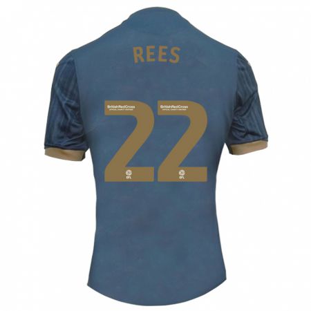 Kandiny Damen Nia Rees #22 Dunkles Blaugrün Auswärtstrikot Trikot 2023/24 T-Shirt