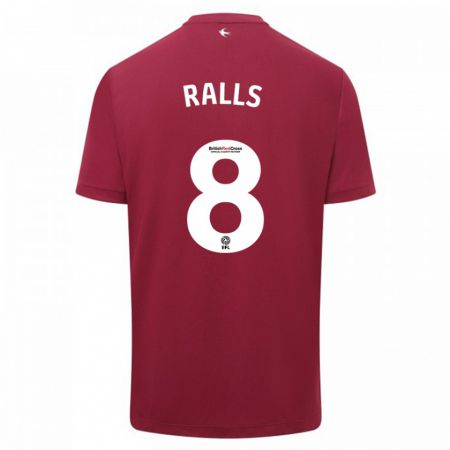 Kandiny Damen Joe Ralls #8 Rot Auswärtstrikot Trikot 2023/24 T-Shirt