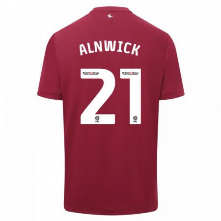 Kandiny Damen Jak Alnwick #21 Rot Auswärtstrikot Trikot 2023/24 T-Shirt