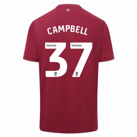 Kandiny Damen Vontae Daley-Campbell #37 Rot Auswärtstrikot Trikot 2023/24 T-Shirt