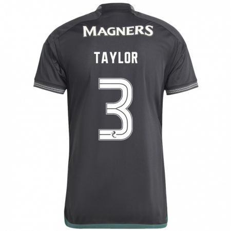 Kandiny Damen Greg Taylor #3 Schwarz Auswärtstrikot Trikot 2023/24 T-Shirt