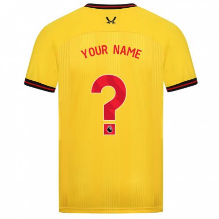 Kandiny Damen Ihren Namen #0 Gelb Auswärtstrikot Trikot 2023/24 T-Shirt