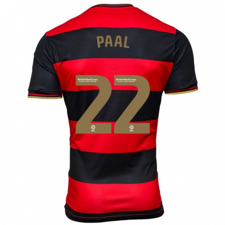 Kandiny Damen Kenneth Paal #22 Schwarz Rot Auswärtstrikot Trikot 2023/24 T-Shirt