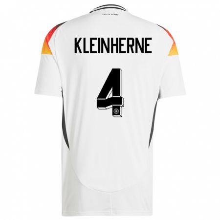 Kandiny Kinder Deutschland Sophia Kleinherne #4 Weiß Heimtrikot Trikot 24-26 T-Shirt