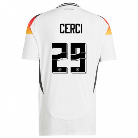 Kandiny Kinder Deutschland Selina Cerci #29 Weiß Heimtrikot Trikot 24-26 T-Shirt