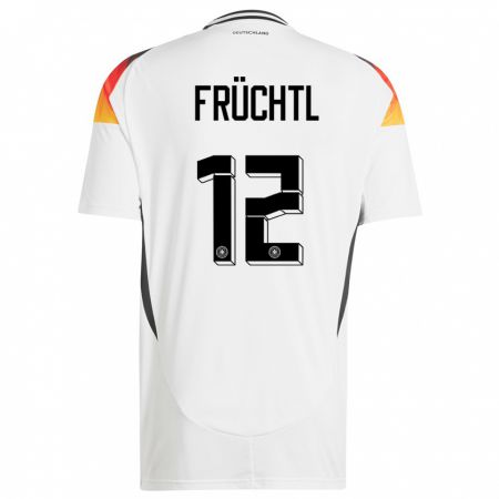 Kandiny Kinder Deutschland Christian Fruchtl #12 Weiß Heimtrikot Trikot 24-26 T-Shirt