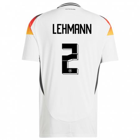 Kandiny Kinder Deutschland Paul Lehmann #2 Weiß Heimtrikot Trikot 24-26 T-Shirt