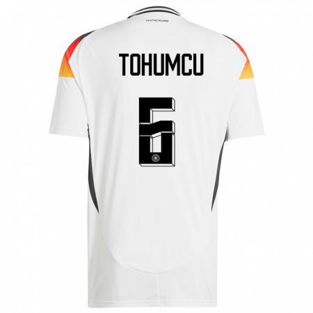 Kandiny Kinder Deutschland Umut Tohumcu #6 Weiß Heimtrikot Trikot 24-26 T-Shirt