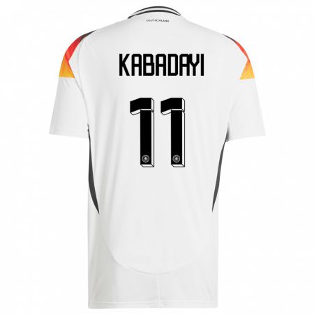 Kandiny Kinder Deutschland Yusuf Kabadayi #11 Weiß Heimtrikot Trikot 24-26 T-Shirt