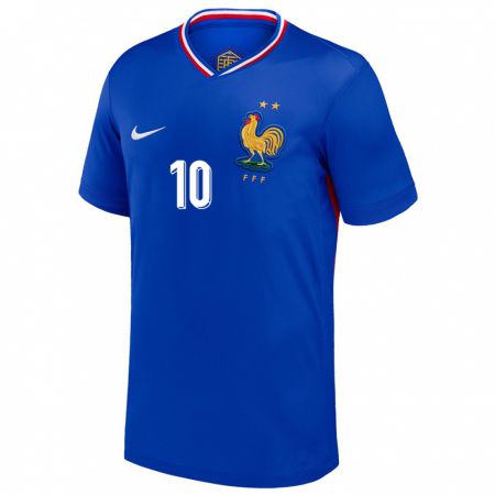 Kandiny Kinder Frankreich Laurina Fazer #10 Blau Heimtrikot Trikot 24-26 T-Shirt