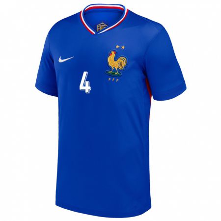 Kandiny Kinder Frankreich Marion Torrent #4 Blau Heimtrikot Trikot 24-26 T-Shirt