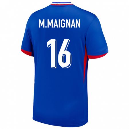 Kandiny Kinder Frankreich Mike Maignan #16 Blau Heimtrikot Trikot 24-26 T-Shirt