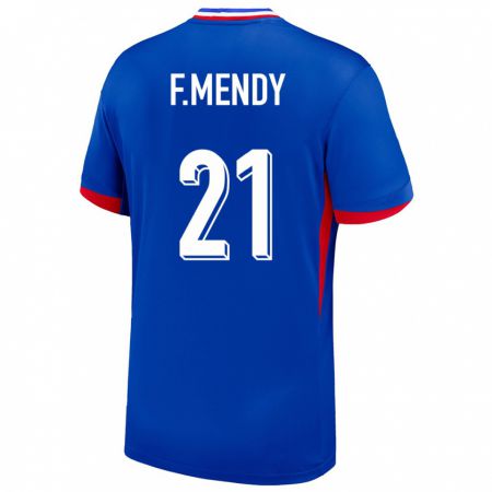 Kandiny Kinder Frankreich Ferland Mendy #21 Blau Heimtrikot Trikot 24-26 T-Shirt