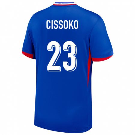 Kandiny Kinder Frankreich Hawa Cissoko #23 Blau Heimtrikot Trikot 24-26 T-Shirt