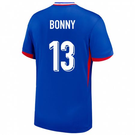 Kandiny Kinder Frankreich Ange Yoan Bonny #13 Blau Heimtrikot Trikot 24-26 T-Shirt