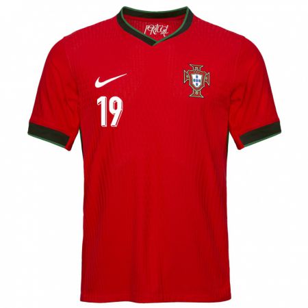 Kandiny Kinder Portugal Diogo Jota #19 Rot Heimtrikot Trikot 24-26 T-Shirt