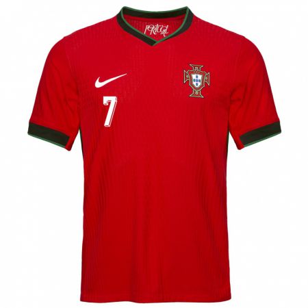Kandiny Kinder Portugal Gil Martins #7 Rot Heimtrikot Trikot 24-26 T-Shirt